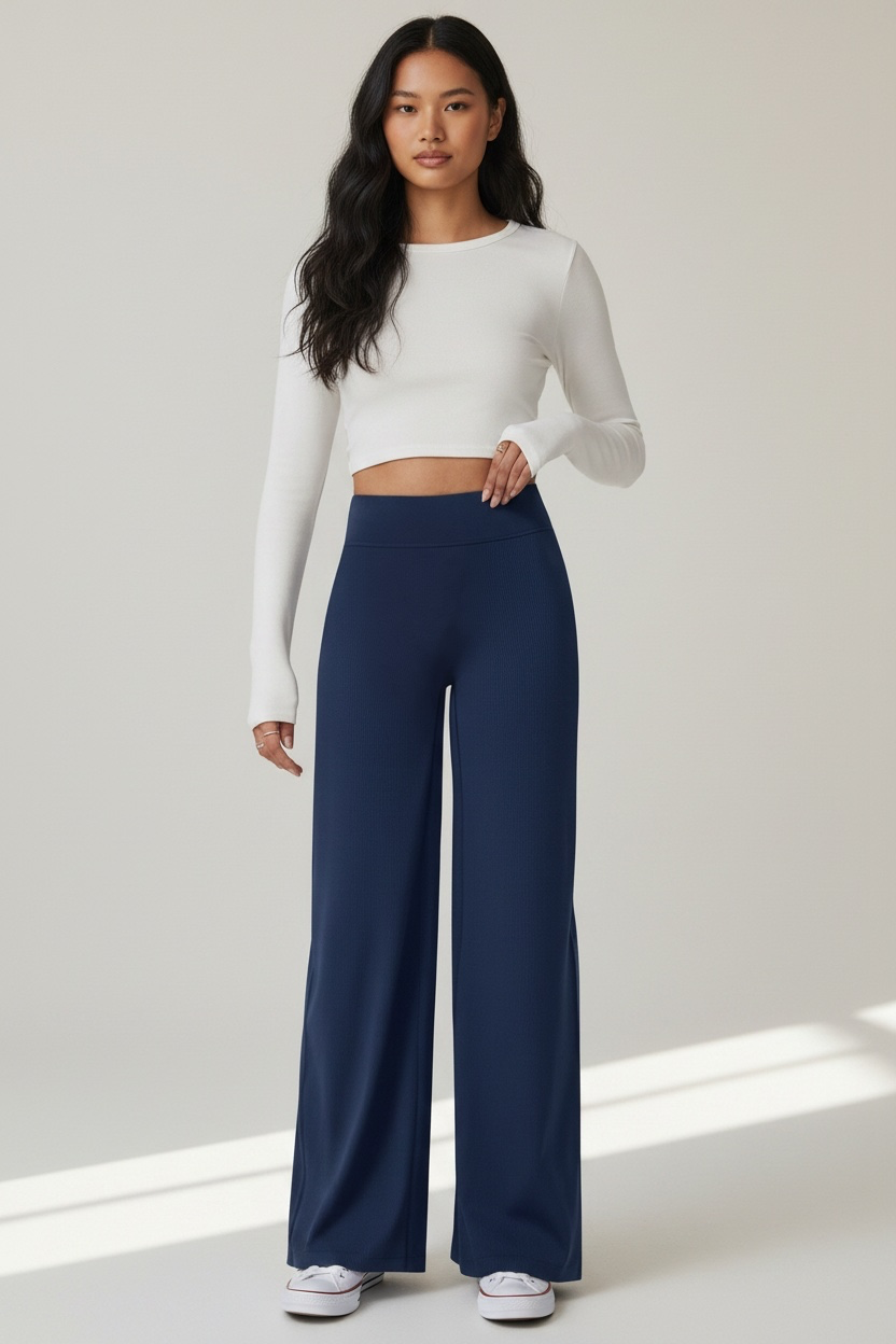 Wide Leg Alessia - Navy Blue